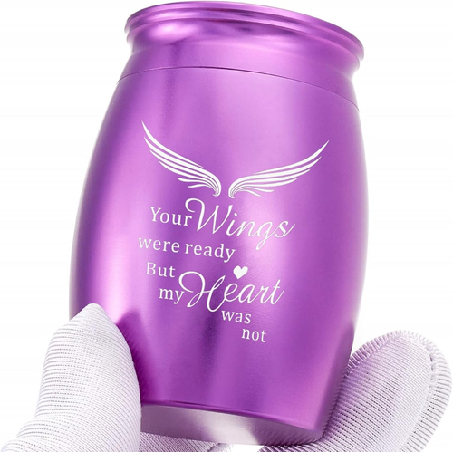 Mini Keepsake Urn for Adult Ashes Female/Mom/Women/Grandma with Angel Wings, 1.7 - Picture 10 of 12