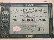 I.G. Farbenindustrie Ag Frankfurt a. Main 1925 altes Wertpapier