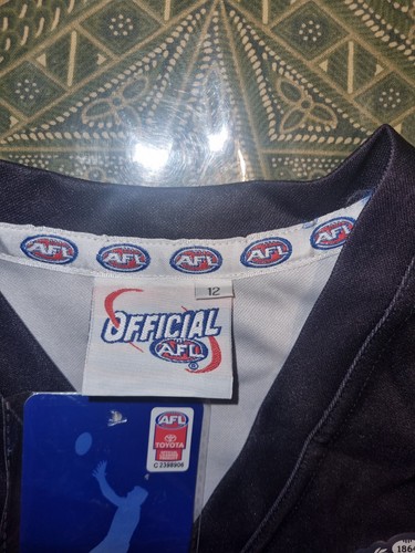 NWT Carlton Blues Home Footy Guernsey Football Jumper Youth Large Size 12 - Picture 3 of 4