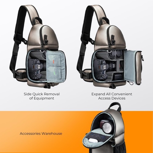 K&F Concept 10L Camera Sling Bag Crossbody Camera Shoulder Backpack DSLR/SLR - Picture 26 of 41