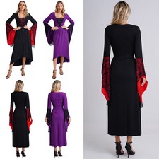 Women Robe Fancy Dress Up Costume Medieval Party Carnival Queen Masquerade Chic