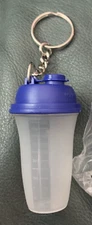 Tupperware Keychain Blue Quickshake Collectible Really Opens New