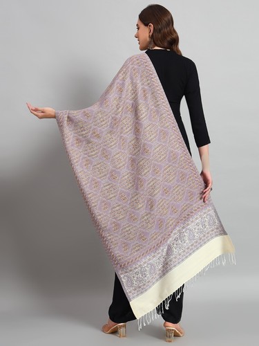 100% Pashmina Kaschmir Paisley Schal Tuch Halstuch Stola Seide weich indische Wolle warm - Bild 5 von 8