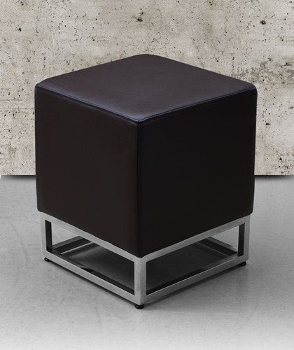 Schicker Würfel Leder Hocker Fußhocker Sitzhocker Kuhfell Leder Sitzhöhe 45 cm. - Bild 5 von 17