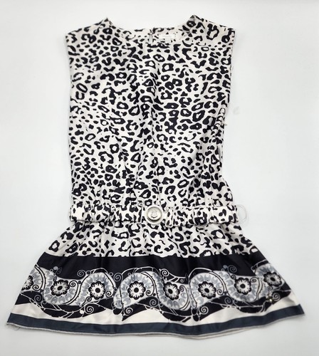 Microbe Girl’s Silky Leopard Tunic Dress Size 4A NWOT - Picture 2 of 6