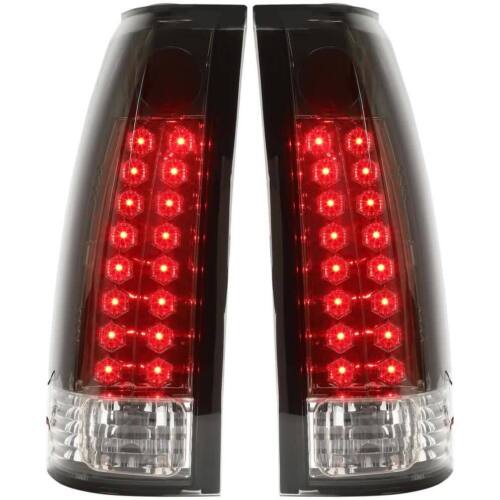 For Chevy GMC 88-99 C/K 1500 2500 3500 Black Smoked LED Rear Tail Lights Lamp - Video 1 of 1