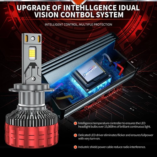 1700W 2000000LM H4 H7 LED Headlights 6000K Headlamp H1 Led H11 H8 H3 HB3 9005 - Picture 9 of 14