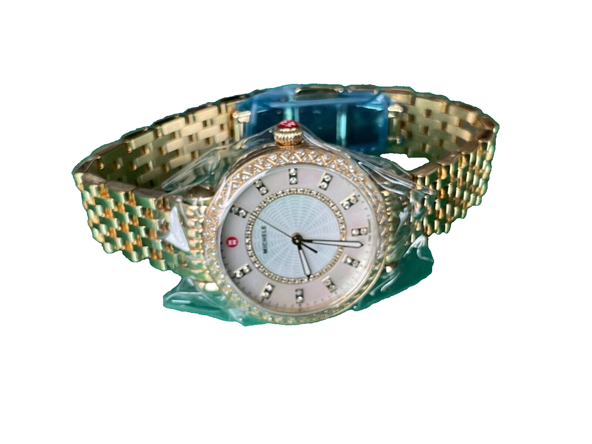 MICHELE Sidney Classic Diamond Gold Watch Michele Sidney Diamond Women main image 3