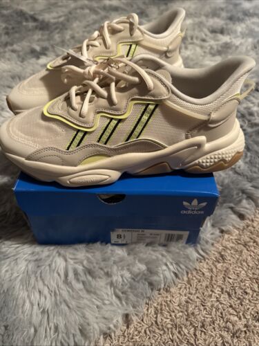 NIB Adidas Ozweego Wonder White Pulse Yellow IE7097 Women 90s Sneakers Shoes 8.5 - Picture 2 of 6