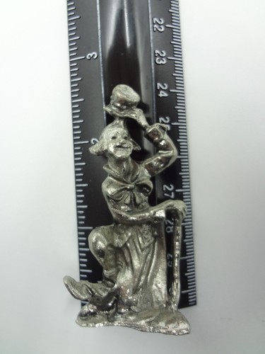 Lote de 5 estatuillas de payasos de metal estaño - Imagen 12 de 13