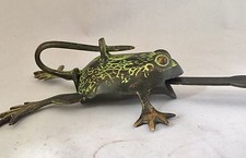 FROG Head LOCK Big Padlock brass keys Golden antique look Owl Pad Vintage lion