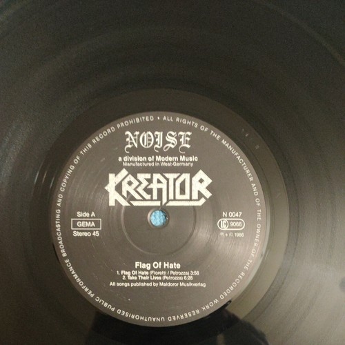 Kreator – Flag Of Hate ©1986 Made in Germany - Noise – N 0047 - Imagen 8 de 10