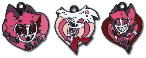 Hazbin Hotel 10 piezas Esmalte Colgante Dije Set Charlie Vaggie Alastor Angel Dust - Imagen 3 de 12