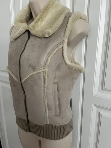 Alfani Petite Large Polyester Sleeveless Jacket Vest Front Zipper Fleecey Collar - Picture 2 of 12