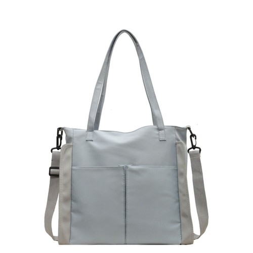 Solid Color Women Handbags Double Pocket Shoulder Bag Crossbody Bag - Picture 14 of 14