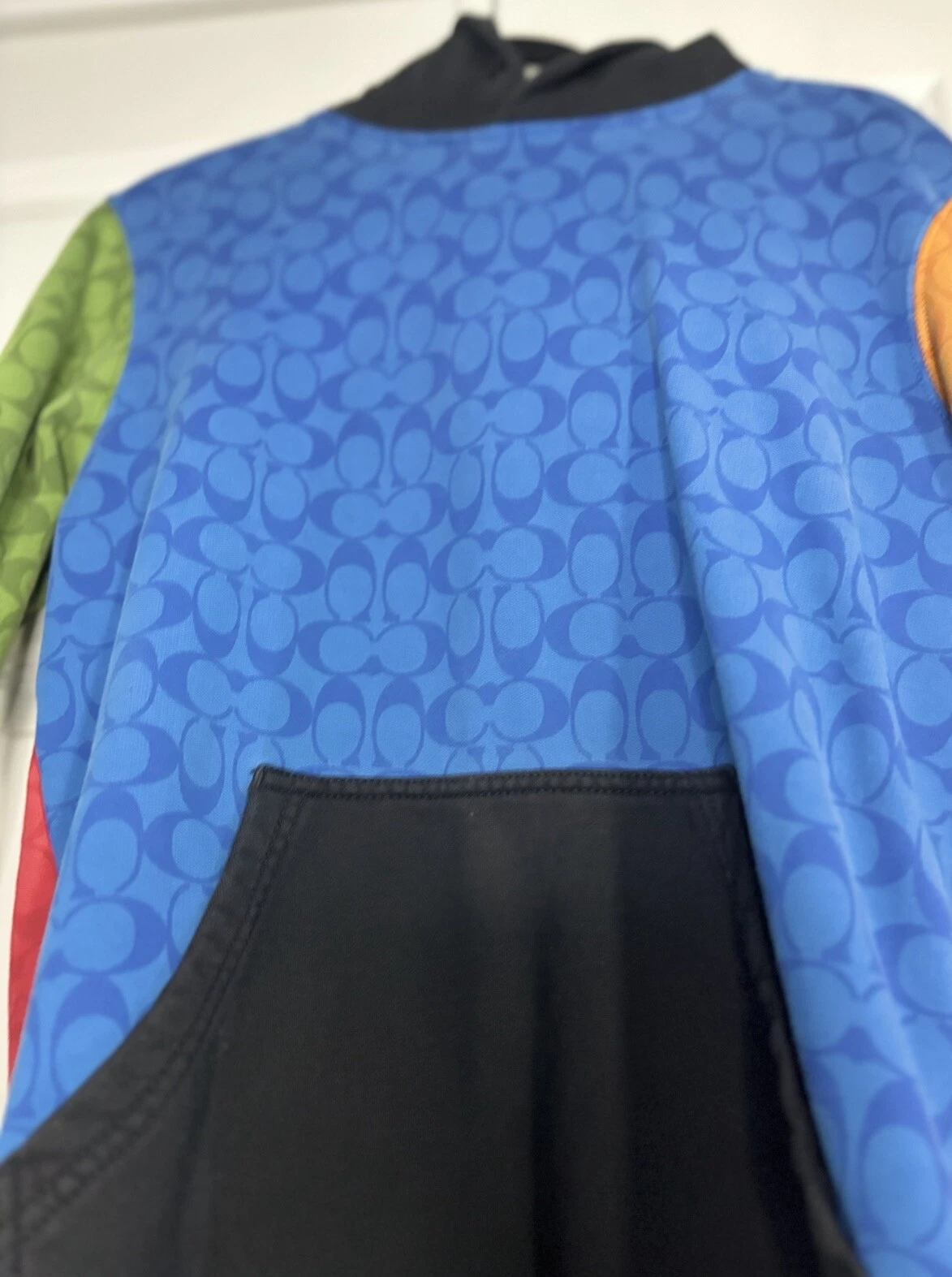 FELPA CON CAPPUCCIO COACH MULTICOLORE EDIZIONE LIMITATA STILE UNISEX Uomo Taglia S