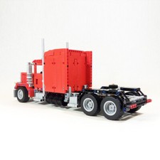 Set Giocattoli Costruzioni: Camion Cabina Convenzionale Camion Autostrada 834 Pezzi MOC