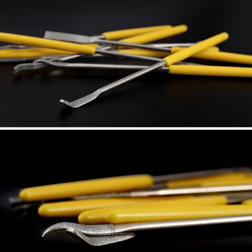 Diamante Precisione Riffler File Set Lima Aghi 10pz per Gioielli Vetro 150/400# - Foto 4 di 7