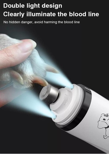 Elektrischer Haustier Nagelschleifer mit LED Licht Katze Hunde Nagelknipser USB Wiederaufladbar - Bild 13 von 29