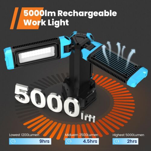 Portable 5000 Lumen Work Light with Tripod - Ideal for Jobs, Camping & Workshops - Picture 4 of 9