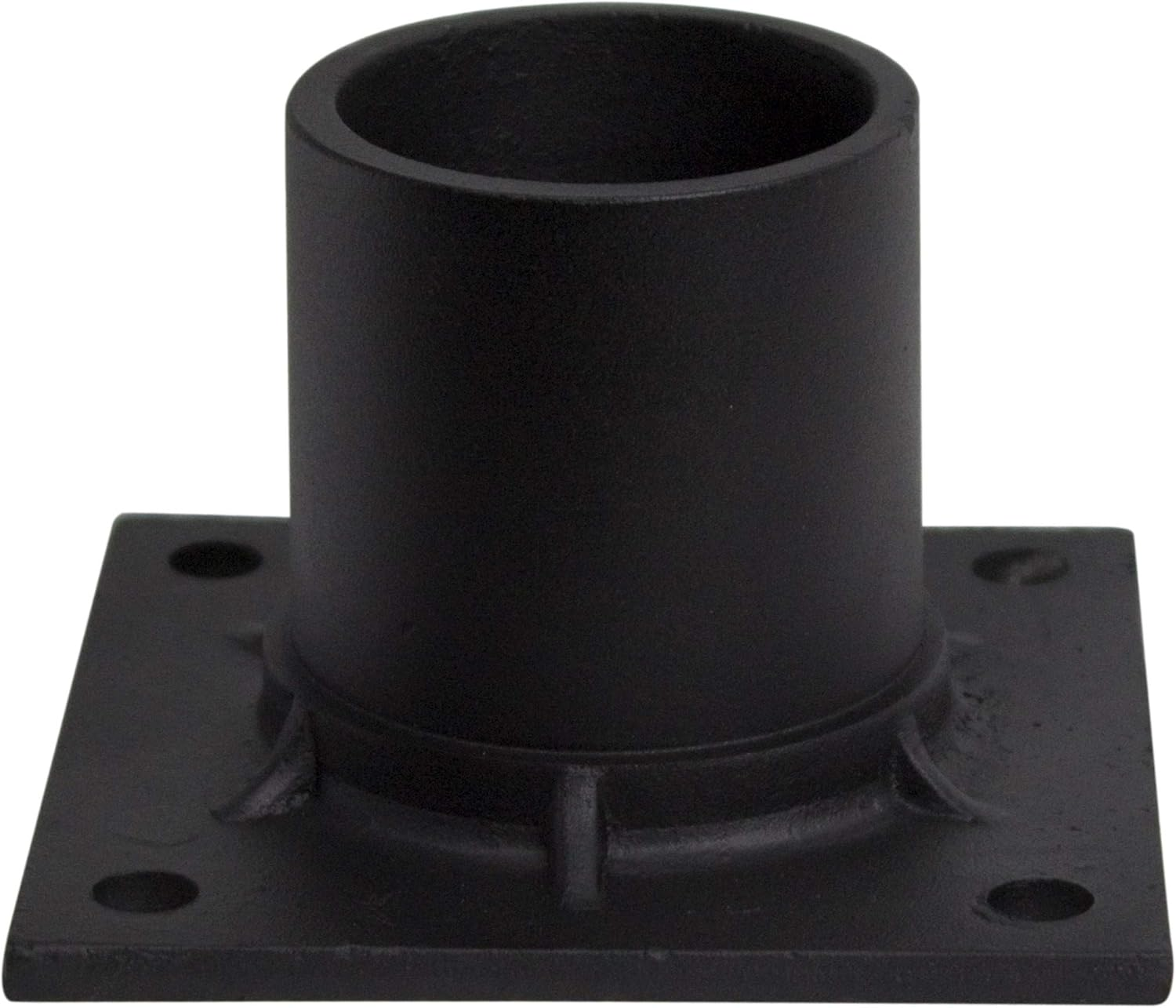 S347-BK Pier Mount Adapter for 3'' Diameter Stub Post, Powder Coated & Non-Corro