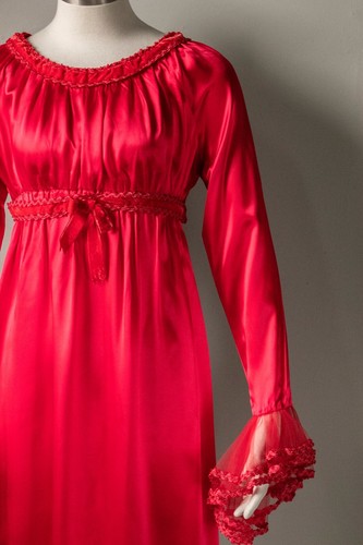 1960s Dress Angel Sleeve Gown S/M - Picture 7 of 9