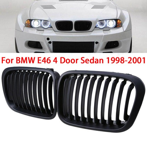 Kidney Grille Grill for BMW 1998-2001 E46 320i 323i 325i 328i 330i Glossy Black
