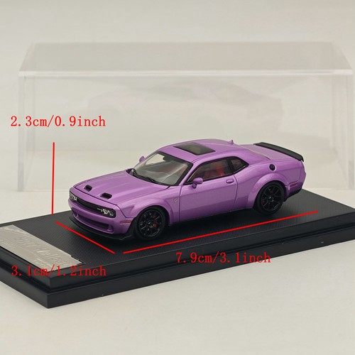 SH 1:64 Dodge SRT Hellcat Muscle Sports Purple Diecast Models Car Collection - Picture 4 of 8