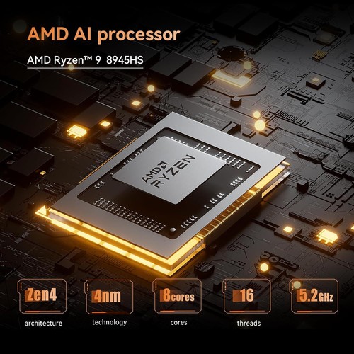 Minisforum UM890 Pro Mini PC AMD Ryzen 9 8945HS Processor Gaming PC Barebone - Picture 9 of 16
