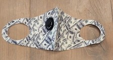 Novelty Adult Fashion Face Mask - Money Design Pack of 12