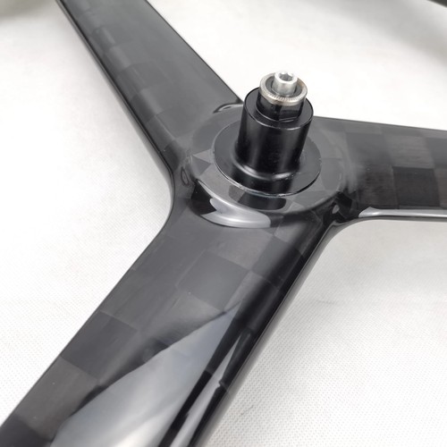Ruote Tubeless Carbonio 3 Raggi 700c Strada Pista Bici Ruote Freno a Disco Tubolare - Foto 10 di 14