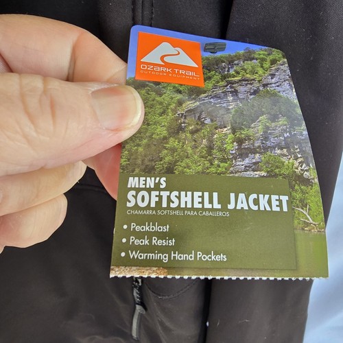 Ozark Trail Hooded Soft shell Black Jacket Large - Picture 11 of 12