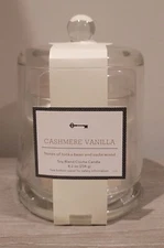 Threshold CASHMERE VANILLA Jar Candle & Glass Cloche- 8.2 oz HARRY STYLES SCENT!