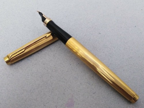 Pluma estilográfica Parker 75 Milleraies F oro 14k pluma coleccionable vintage excelente - Imagen 9 de 12