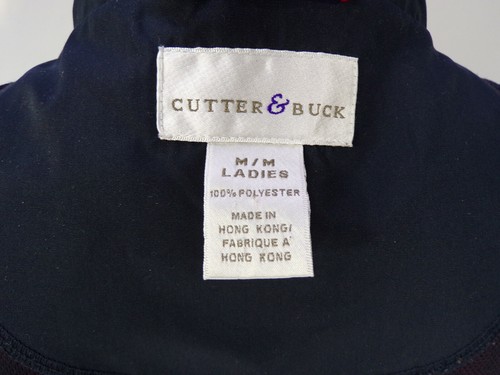 Vintage Cutter & Buck Vest Jacket Women Medium Rust Red Front Zip Pockets Lined& - Picture 7 of 12