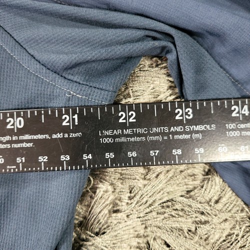 Kuhl Invoke Hemd Herren klein blau Nylon Rollriegel Ärmel belüftete Taschen Knopfleiste - Bild 8 von 20