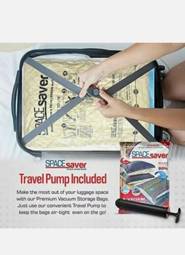 Spacesaver Premium Vakuum Aufbewahrungsbeutel Handpumpe Doppelreißverschluss Sorte 8er Pack - Bild 4 von 6