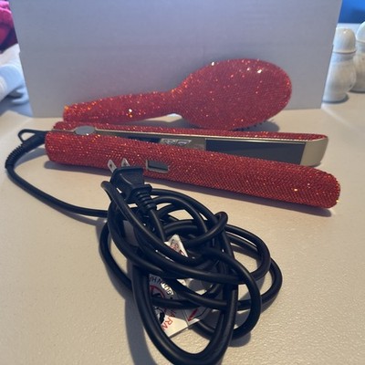 2 Piece Styling Tool Set Includes Flat Iron And Hot Comb titanium Plates
