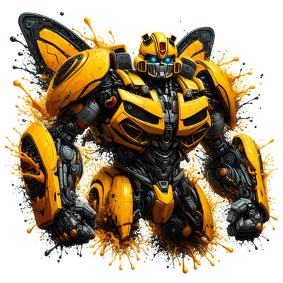 Transfer Bumble DTF Heat Transfer Patch | Bügelbild T-Shirt Print | Druckfertig