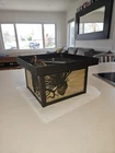 vintage Meyda Tiffany stained glass pinecone ceiling light