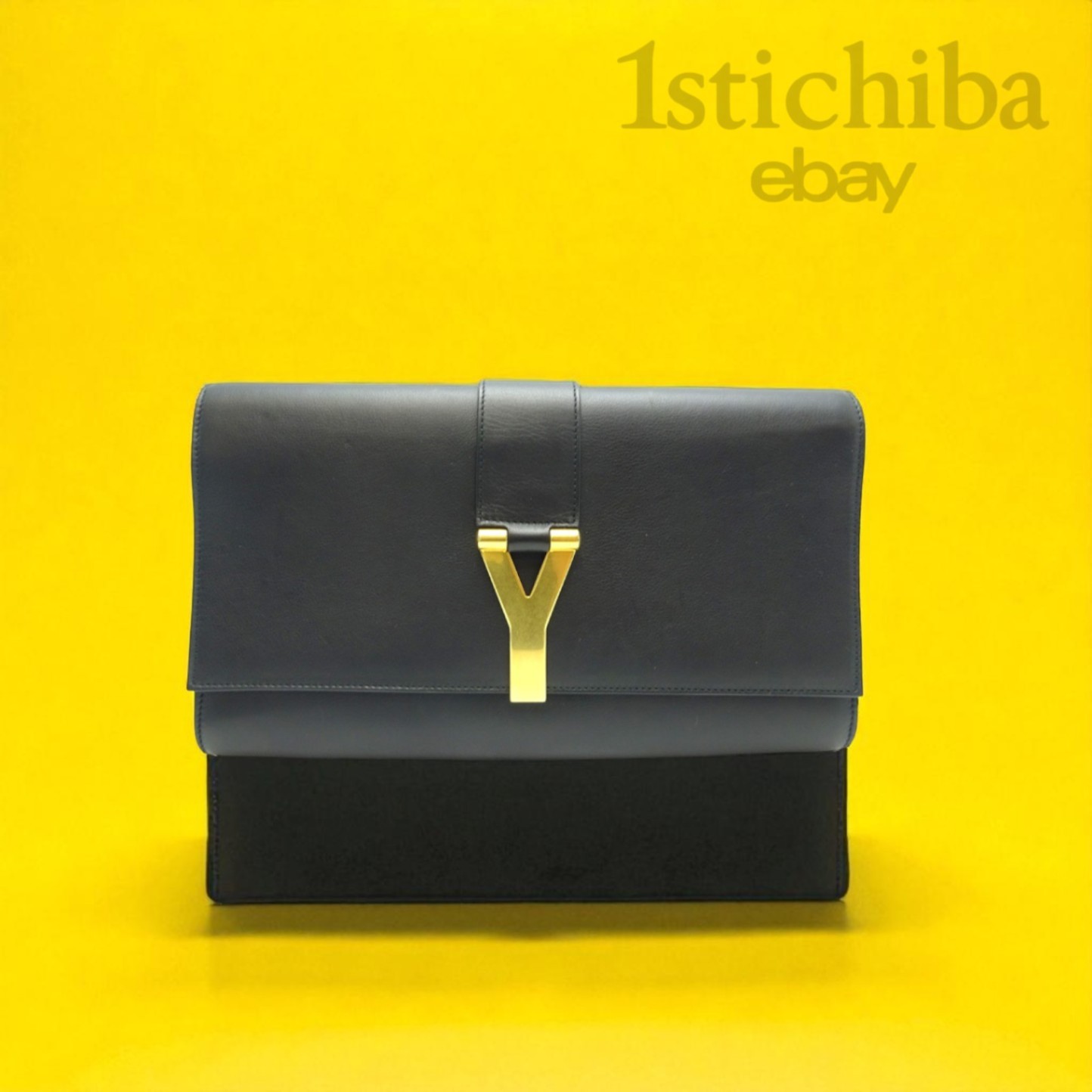 Borsa pochette Yves Saint Laurent Y Line pelle nera tracolla usata