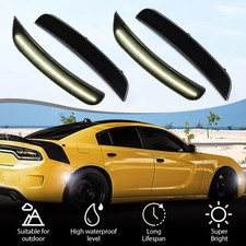 Luz marcadora de parachoques lateral LED blanca delantera trasera de humo para Dodge Charger 2015-22 23