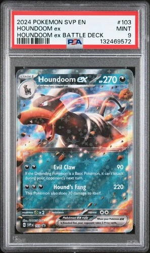 2024 POKEMON SVP EN-SV BLACK STAR PROMO #103 HOUNDOOM EX PSA 9