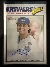 Sal Frelick 2026 Topps Heritage #ROA-SF REAL ONE AUTO ON CARD Milwaukee Brewers