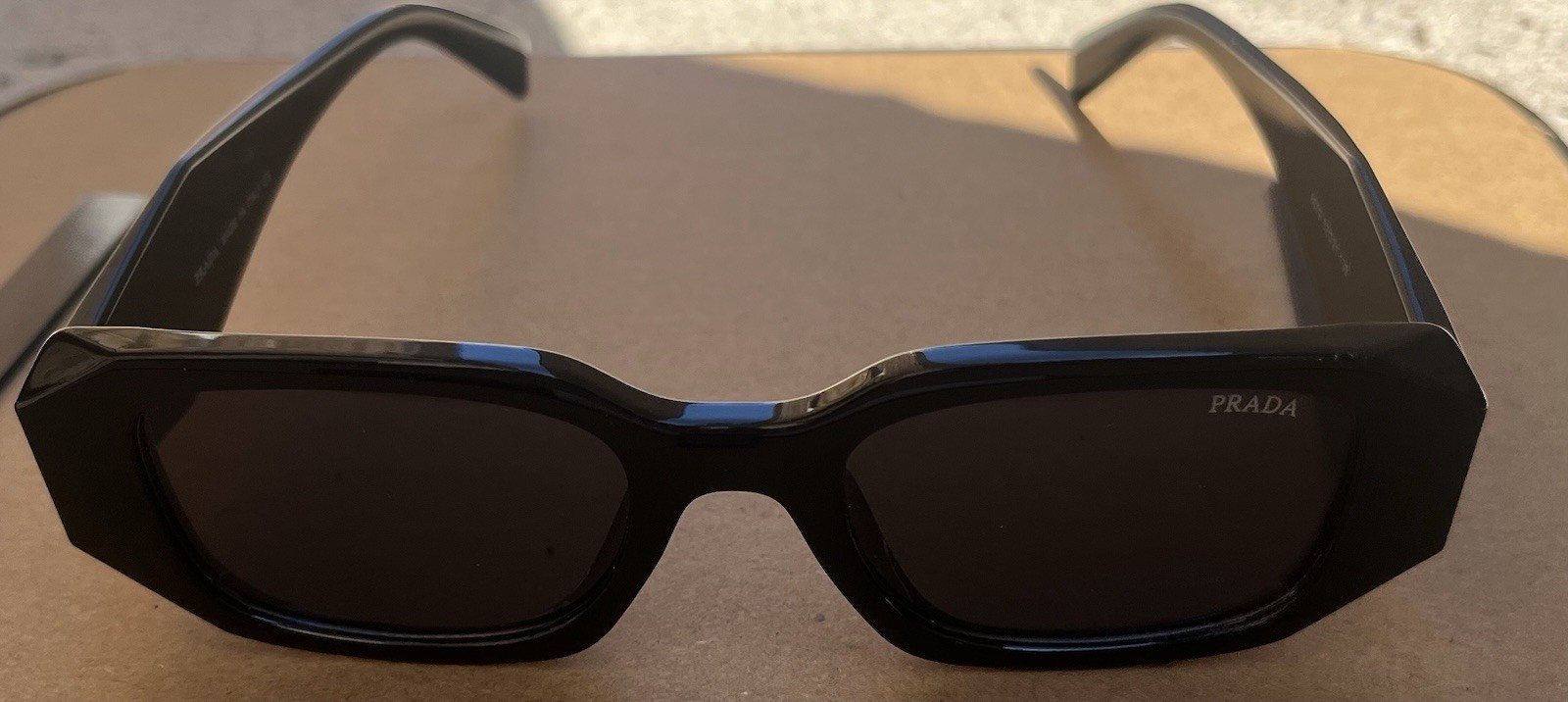 Prada Black Rectangular Sunglasses - image 5