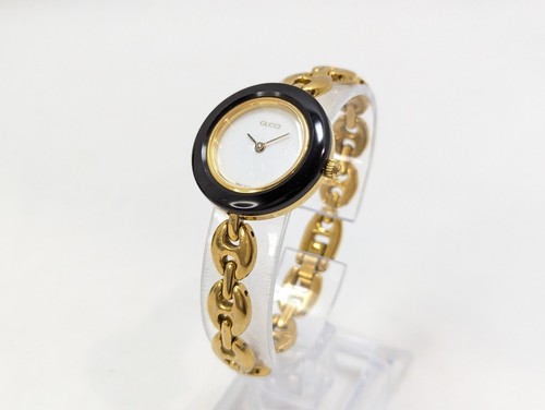 GUCCI Cambio Bisel 11/12.2 Reloj Cuarzo Oro Blanco EN CAJA Funcionando... - Imagen 2 de 13