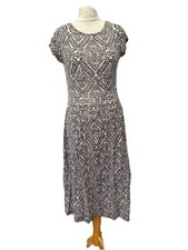 Cameo Rose Grey Mix Jersey Dress Size S Short Sleeve Midi Women’s