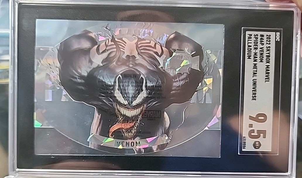 2022 Skybox Marvel #46P Spider-man Metal Universe Palladium SGC 9.5 🔥 Venom