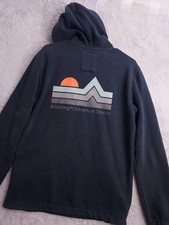 Billabong Hoodie Mens Medium Adventure Division Graphic Print Surfer Faded Blue