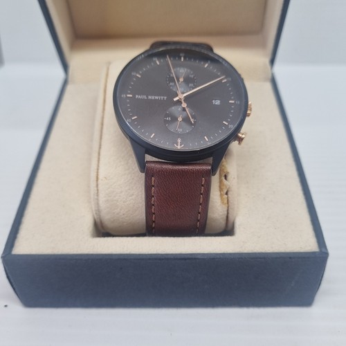 Paul Hewitt Chrono Black Watch N53 . 08 542/E8 Northern Germany Made Like New - Picture 10 of 24